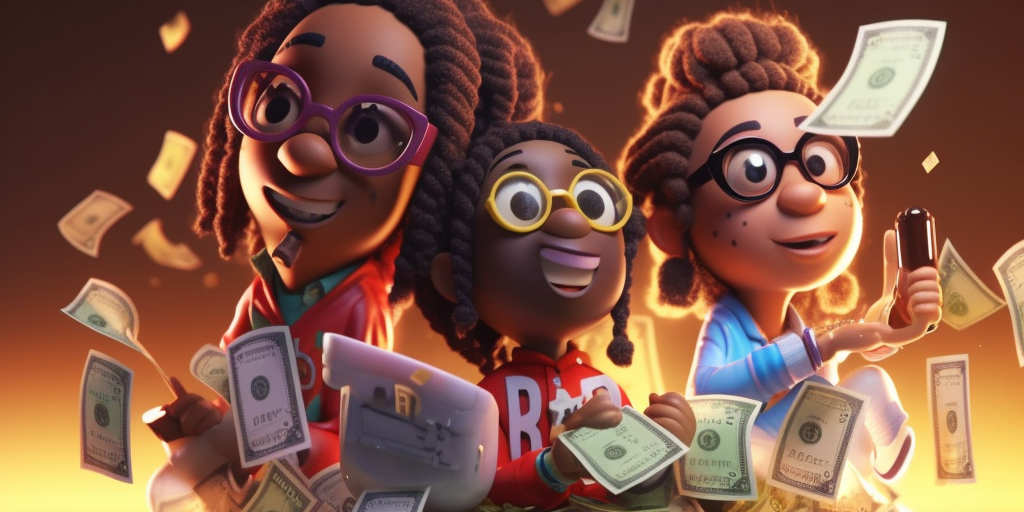 RajaTheTiger.eth_Migos_tripping_over_money_dramatic_3d_cartoon__9ebc1892-5390-47dc-85e1-6a1eb5d2c462